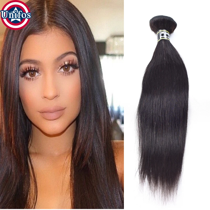 

Unprocessed Brazilian Virgin Hair Straight Single Bundle Virgin Brazilian Hair Weave Bundles Straight Human Hair Extensions 100g