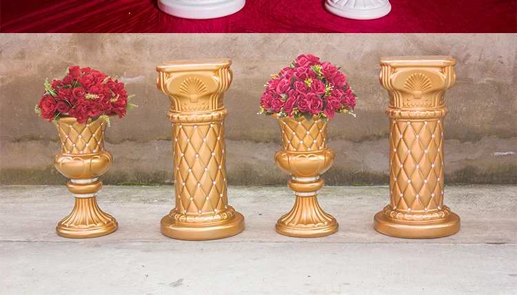 

5PCSThe new European plastic set auger flowerpot led wedding Roman column road led flowerpot catwalk welcome adornment