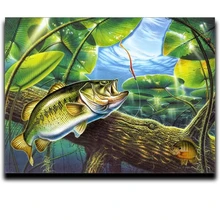 Diy Diamond paint cross stitch animal round \ square mosaic Arts and Crafts diamond embroidery Swimming fish накидка для дивана arts and crafts