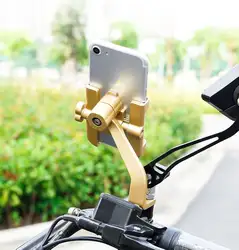 Алюминиевый сплав Мотоцикл держатель мобильного телефона Подставка зеркало заднего вида держатель на руль велосипеда для Iphone 11 huawei Xiaomi