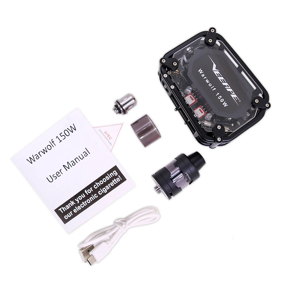 Электронная сигарета Veeape warwolf 150w pod вейп набор Laser squonk box mod аккумулятор 3500 мАч vs Somant