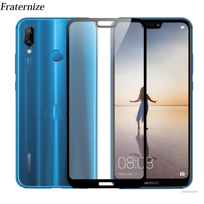 Полное покрытие экрана Защитная пленка из закаленного стекла для Huawei P20 Lite Pro Nova 3E