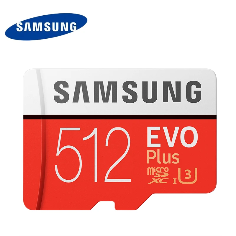 

100% Original SAMSUNG EVO Plus 512GB 256GB Memory card 32gb 64gb 128gb Class10 MicroSDHC/SDXC UHS-1 Micro SD card U3 4k TF Card