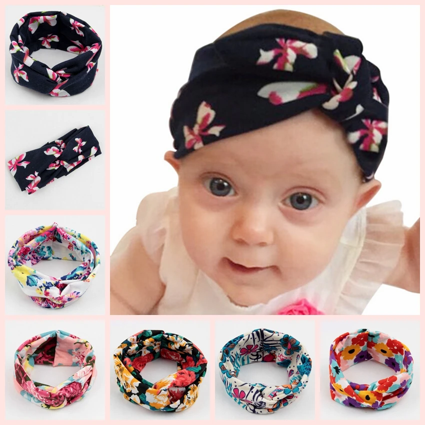 Wholesale 20pcs/lot Fashion Newborn Flower Boho Hairband Infant Kids