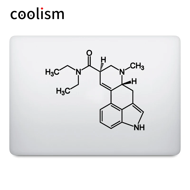 Наклейка для ноутбука с химическими молекулами LSD Виниловая наклейка Macbook Pro Air