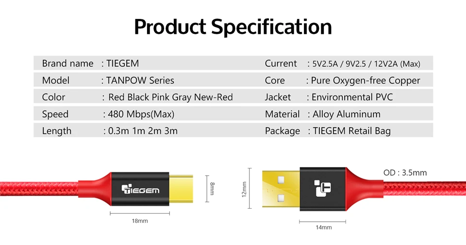 TIEGEM 3,1 usb type-C нейлоновый кабель для быстрой зарядки usb type-C USB-C кабель для синхронизации данных и зарядки для OnePlus 2 ZUK Z2 NEXUS 5X6 P Xiaomi