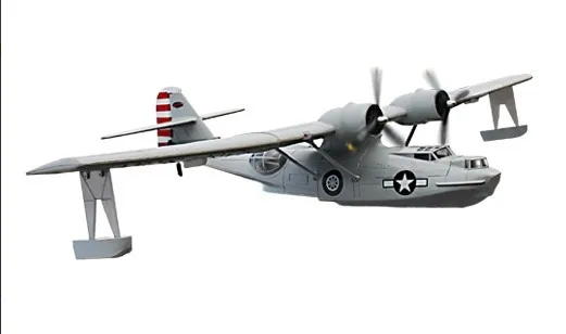 PBY Catalina PNP EPO-1470mm winspan rc электрический реквизит самолет-серый