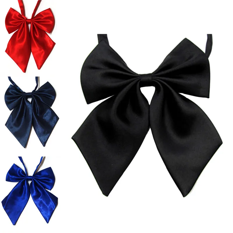 Women Tie Red Butterfly Bow Tie Black Knot Female Girl Student Hotel Clerk Waitress Neck Wear Ribbon Ties green