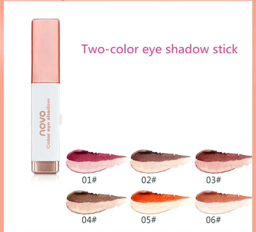 

Popular global girl two-color eye shadow stick pearl eye shadow pen fashion eye-modified eye shadow pen hot sale