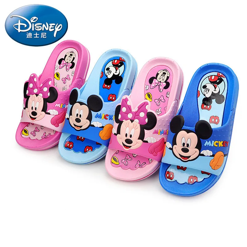 Новинка 2019 детская обувь Disney детские тапочки шлепанцы для мальчиков и девочек с
