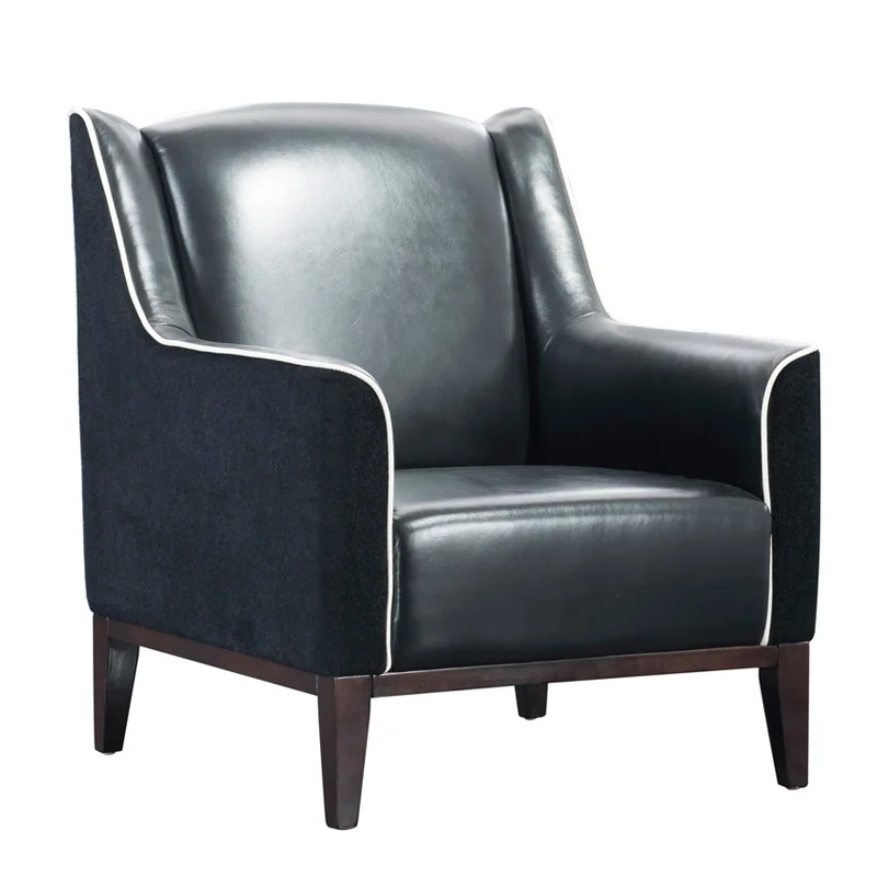 Mobiliário Contemporâneo Sofá de Couro Moldura De Aço Inoxidável Personalizado de alta Qualidade