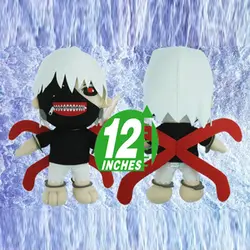 Бесплатная доставка, 3 шт. 12 "Токио упыри аниме Kaneki Кен белый черный молния 30 см мягкая игрушка Дети плюшевые куклы подарок куклы