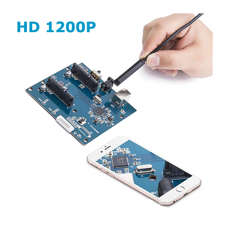 Беспроводной эндоскоп USB HD Wifi Borescope IP68 водостойкая Инспекционная камера с