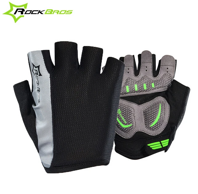 RockBros Men Women Gel Bike Cycling font b Gloves b font Half Finger Short Bicycle Riding
