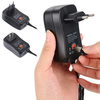 

30W 3-12V Universal Adjustable Power Supply Adapter 6PCS Tips 1PCS Key for Smartphone MP3 Tablet Router CCTV Camera System