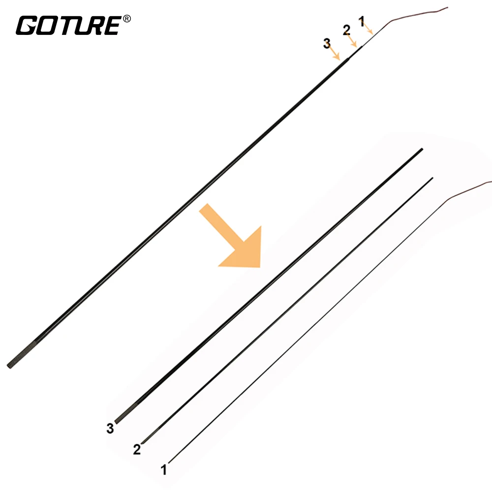 

Goture BREEZE/RED-FOX/GOLDLITE Telescopic Fishing Rod Top 3 Tips(K10055/K10171)