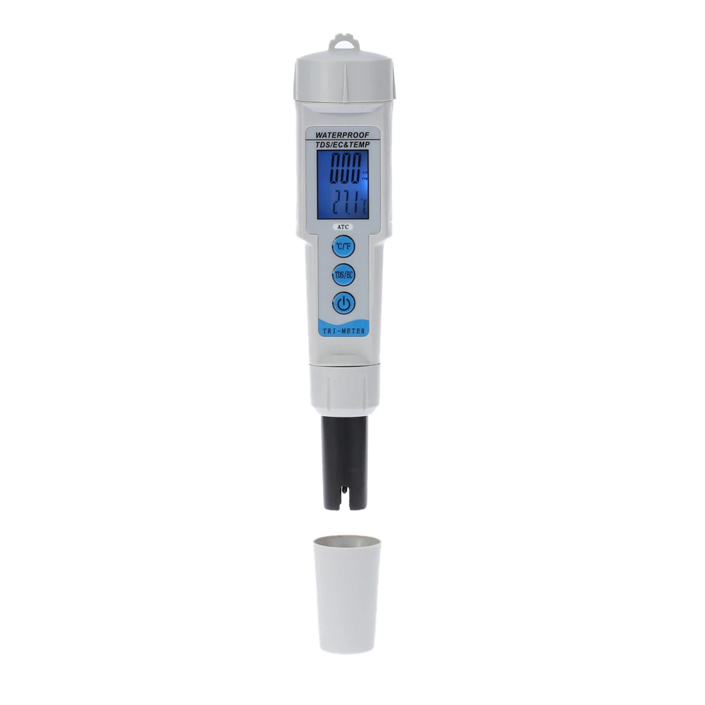 

3 in 1 Pen Type Water Quality Tester Multi-parameter Waterproof Water Quality Monitor Meter Acidometer Analysis Device
