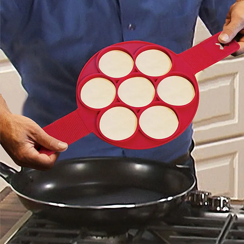 

Fried Pancake Maker Egg Mold Non Stick Silicone Egg Pancake Maker Cheese Egg Pan Flip Eggs Mold Kitchen Baking Tools