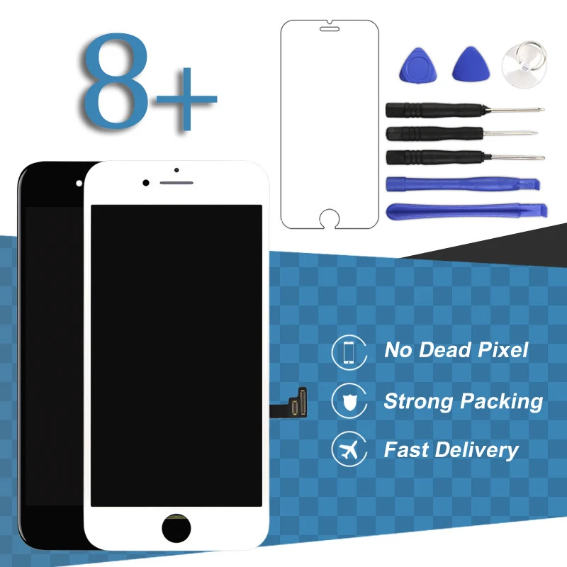 

For iPhone 8 Plus LCD Display With 3D Touch Assembly No Dead Pixel Panel Replacement Spare Parts For iPhone 8P LCD Touch Screen