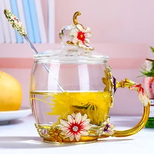 OUSSIRRO, эмаль, цветная стеклянная Подарочная коробка, чашка для женщин, домашний рождественский подарок, отправить подруге, чашка с короной, тепло, креативный подарок