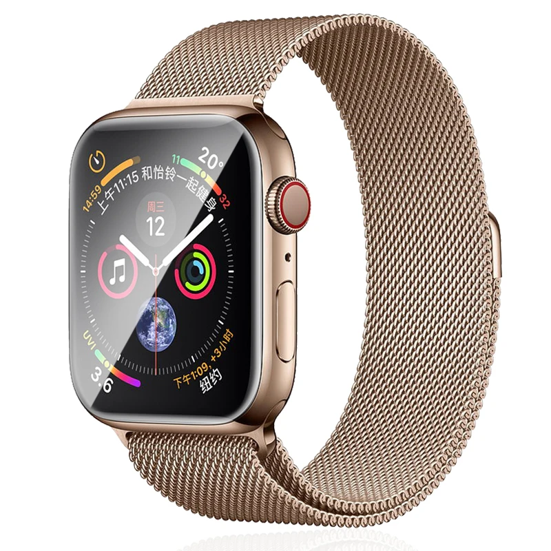 Ремешок для apple watch band 44 мм 40 мм correa iwatch band 42 мм 38 мм 10D HD защитная пленка для экрана apple watch 5 4 3 2 1