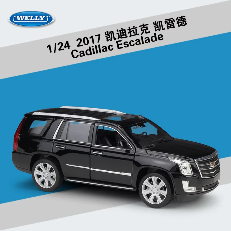 1:24 WELLY симулятор из сплава 2017 Cadillac Escalade литая модель автомобиля внедорожник