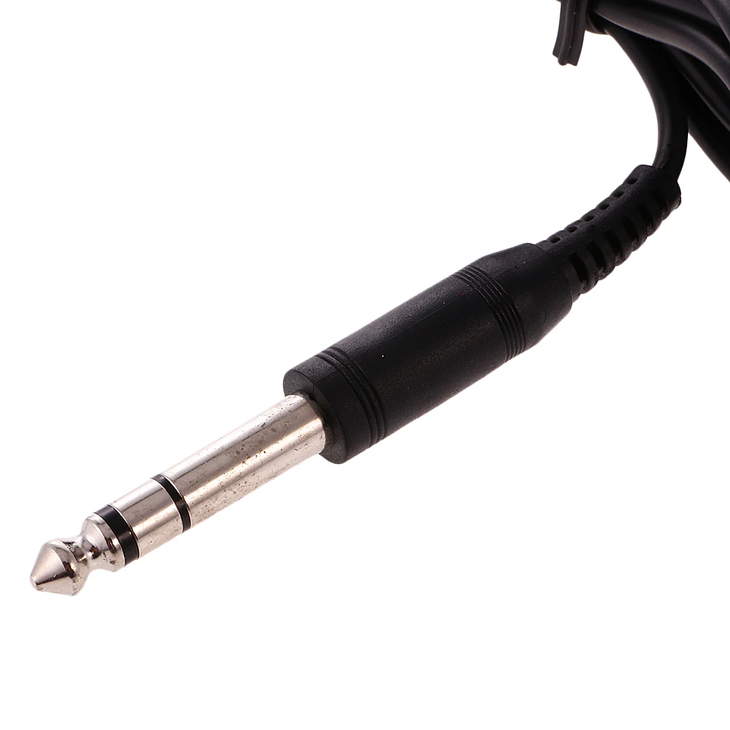 Black with Cable 6.3 mm headphones for digital piano keyboard instrumen