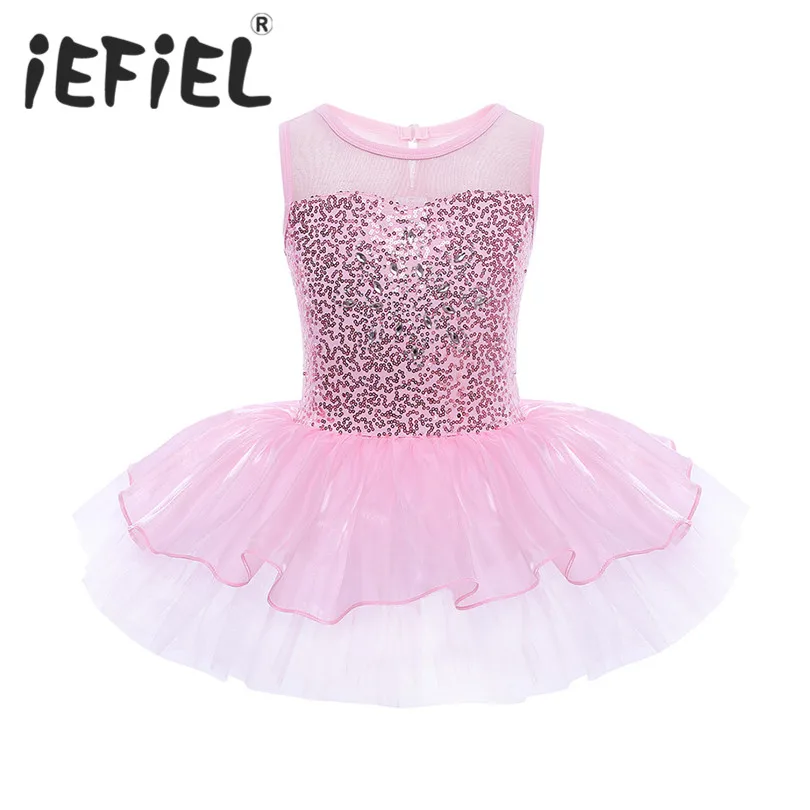 

Sequins Kids Ball Gown Dress Christmas Gift Party Fancy Costume Cosplay Tutu Leotard Dress Girls Ballet Flower Dancewear Clothes