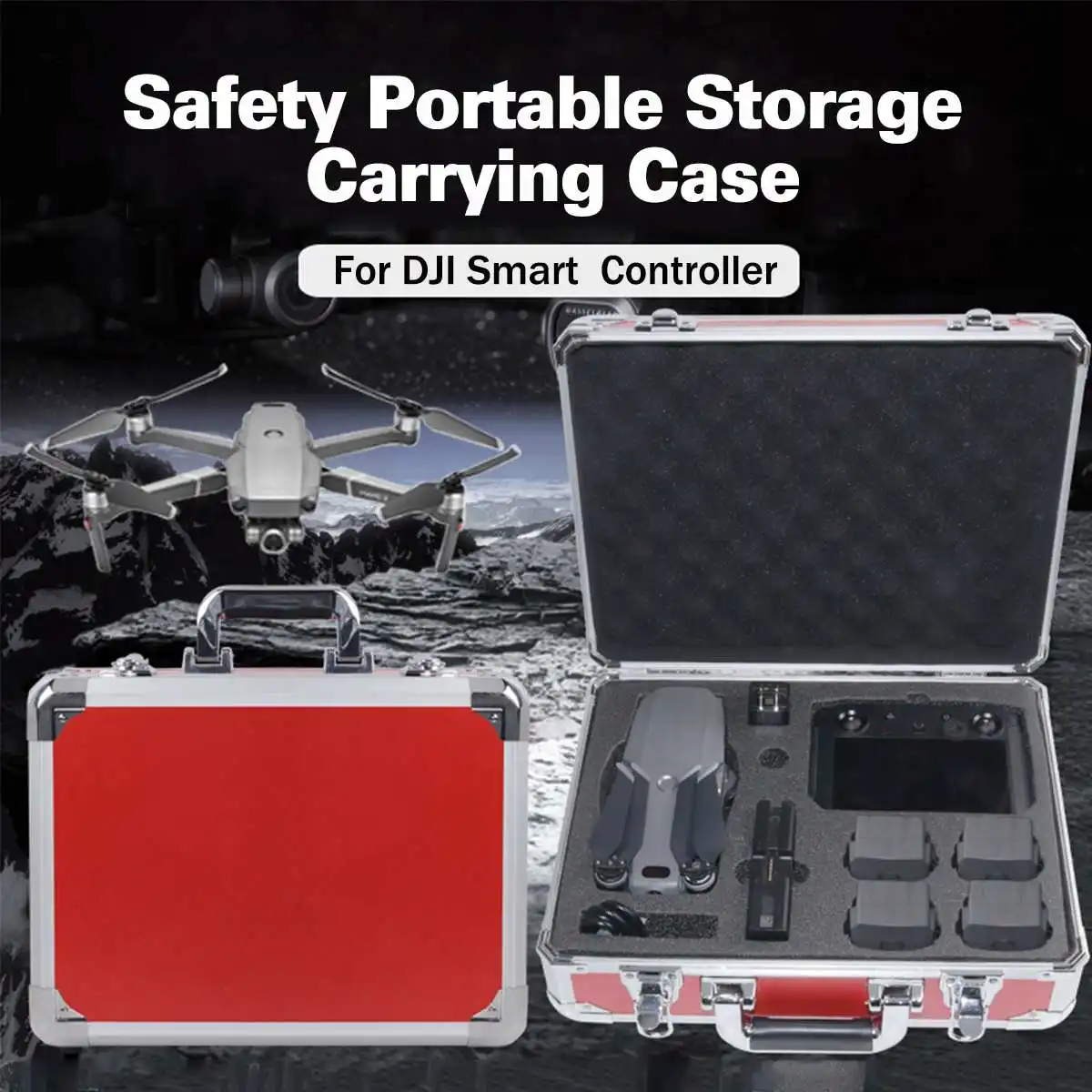 

For DJI Smart Controller Aluminum Alloy Safety Portable Storage Bag Carrying Box