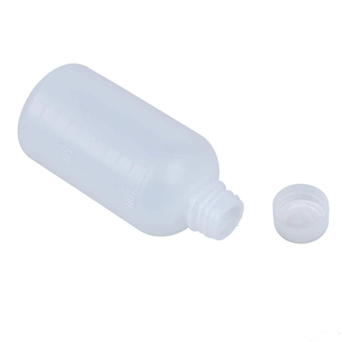 Хороший 100 мл Clear Пластик цилиндрической формы Химическое вещество Бутылка 2 предмета