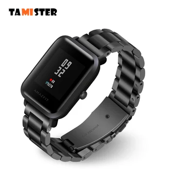

TAMISTER Metal Strap For Xiaomi Huami Amazfit Bip BIT PACE Lite Youth Smartwatch Wearable Wrist Bracelet Watchband for samsungS2