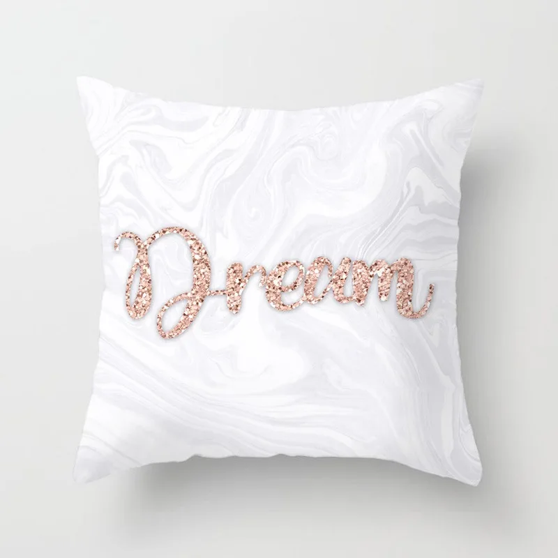 Подушка для дивана в скандинавском стиле с буквами цветов и геометрическими узорами, подголовник, розовые вечерние украшения, подарок для детей DRD120 - Цвет: 17