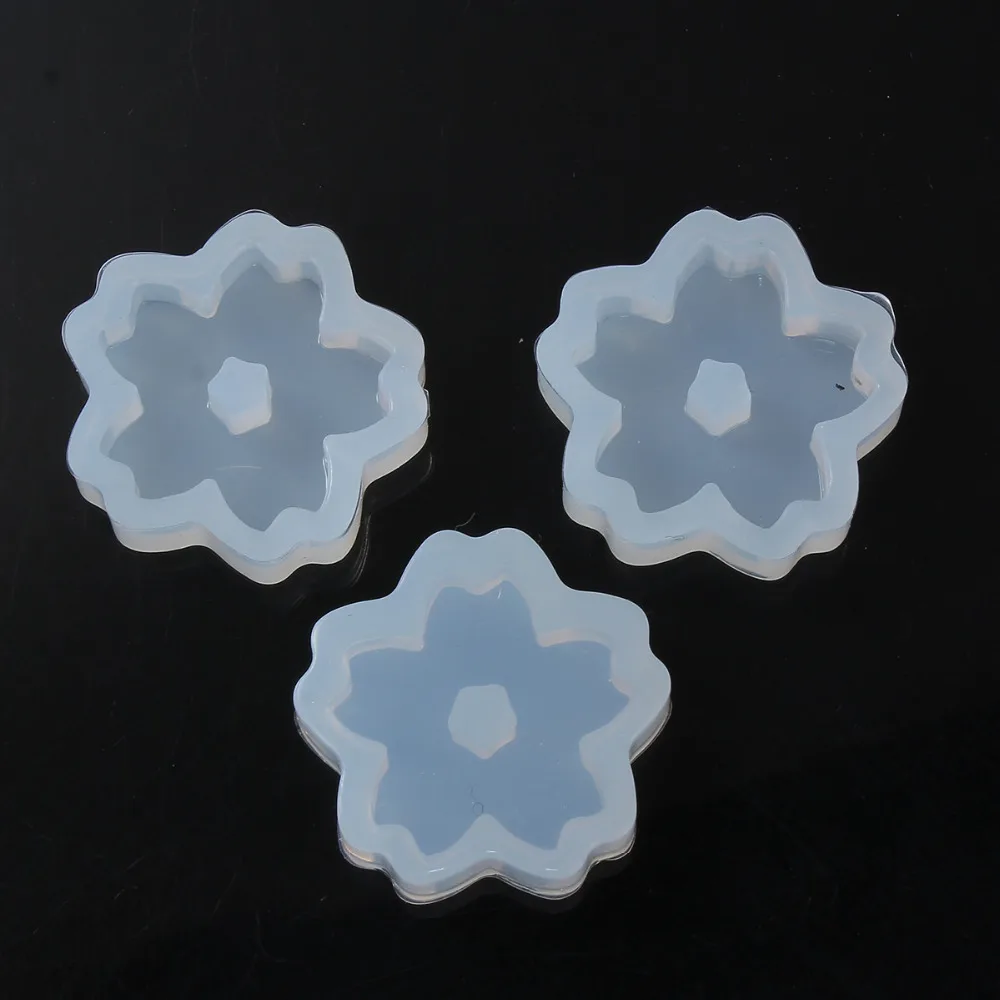 Силиконовая полимерная форма для изготовления ювелирных изделий Sakura Flower White 32 мм(1 2/") x 31 мм(1 2/8"), 1 шт