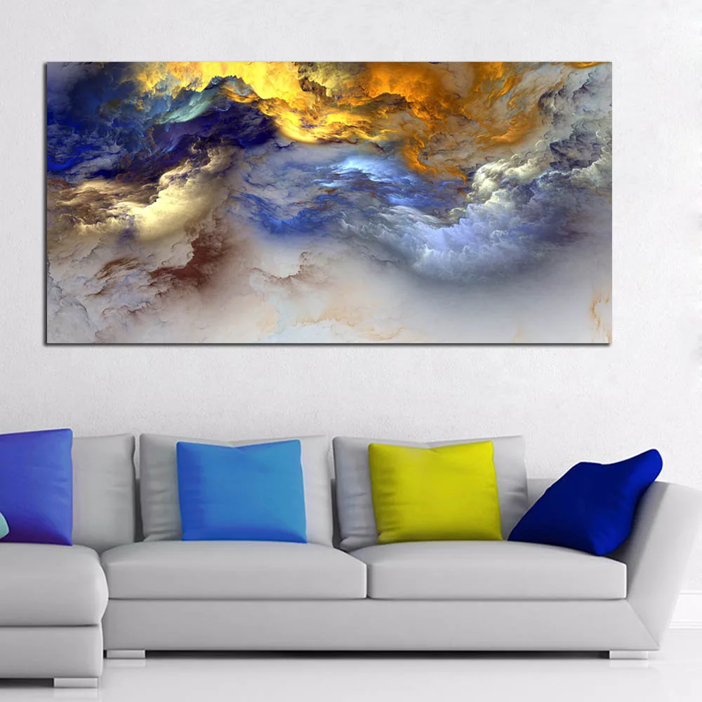 QKART настенные художественные картины для гостиной, домашний декор, абстрактные нереальные облака, холст, масляная живопись, без рамки, плакат и принты - Цвет: jy0719