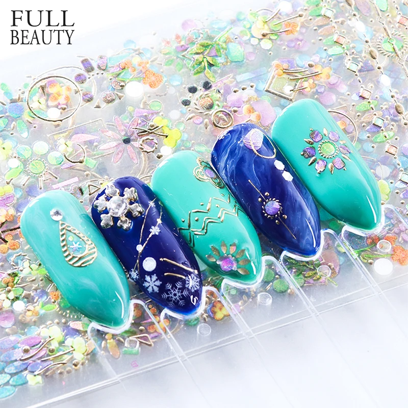 1 шт ювелирные изделия 3D наклейки для дизайна ногтей цветок геометрические духи бронзирующий переводной клей Маникюр Наклейка украшение кончик CHLC313-324