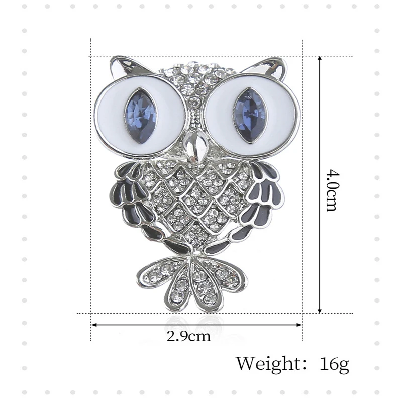 6 Qevila Jewelry brooch Women's Men's Owl Korean beautiful brooches silver brooch 925 sterling silver For Women Pins  Collar Gift (7)