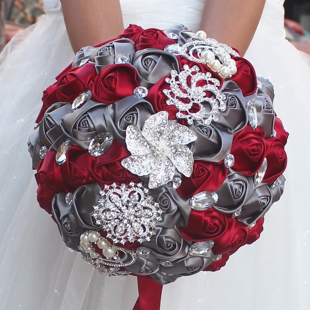 Bridal Bouquet Rhinestone  Bridal Flower Bouquet Luxury - Luxury Handmade  Crystal - Aliexpress