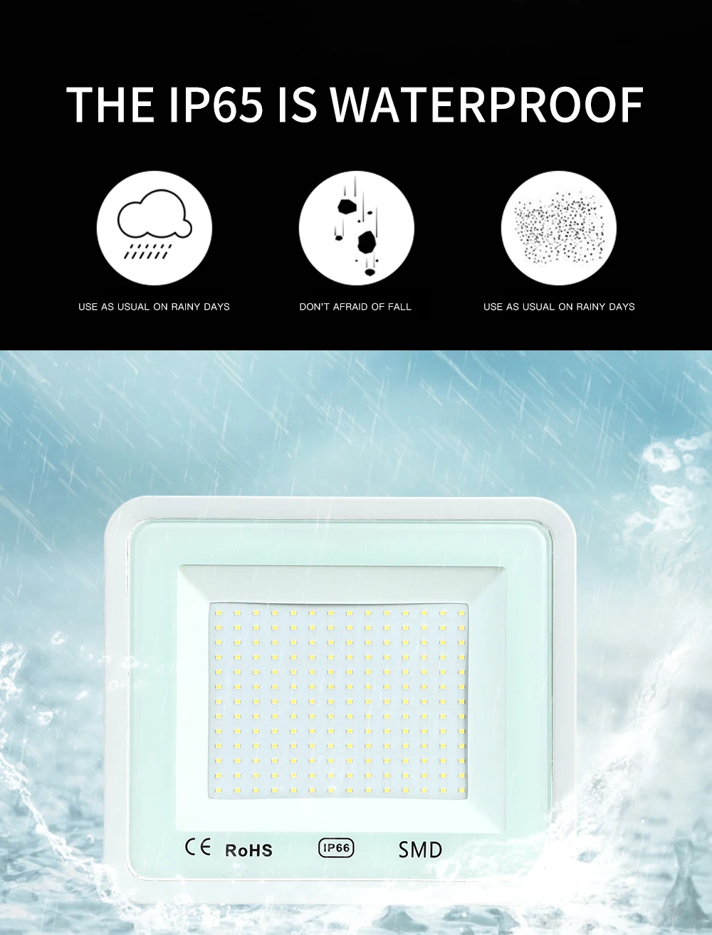 100 W светодиодные прожекторы Открытый IP66 водонепроницаемый Светодиодный прожектор reflektor Led садовый светильник светодиодный настенный