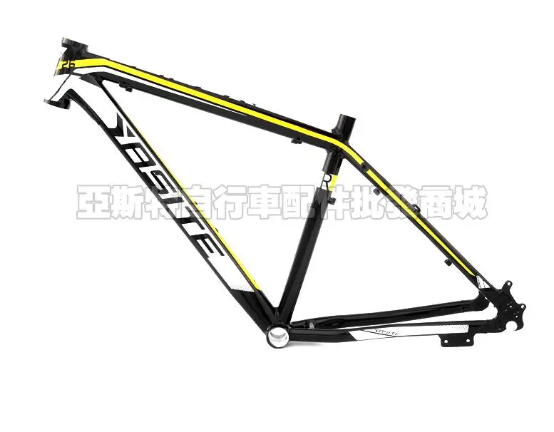 YASITE MTB 26x17 дюймов, стойка для горного велосипеда, яркий, высокопрочный, алюминиевый сплав, дисковый тормоз, рама - Цвет: gloss black yellow