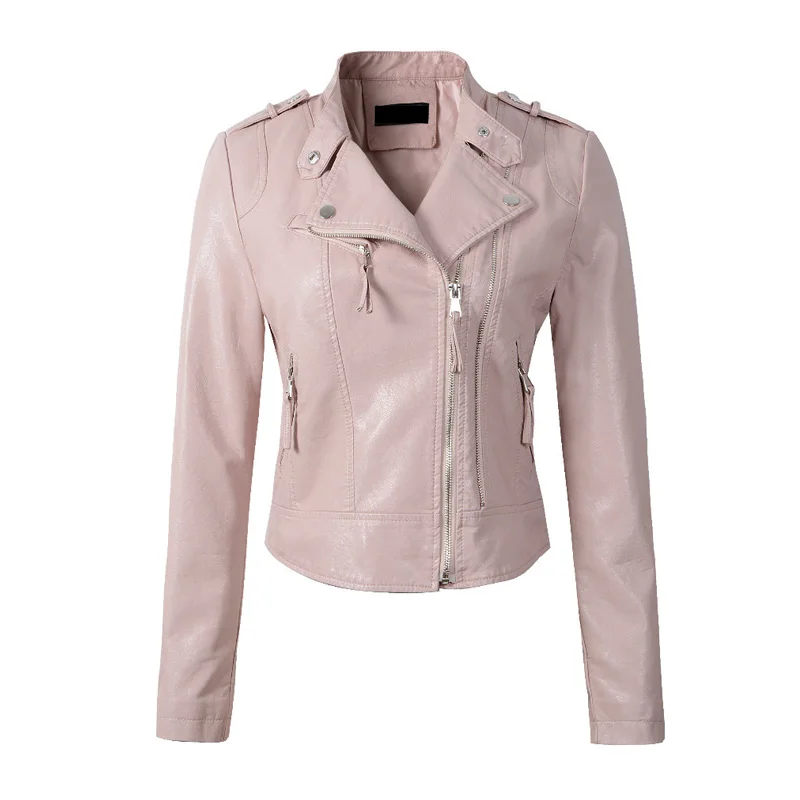 Ftlzz Новинка Женская куртка из искусственной кожи пальто короткий дизайн Epaulet на