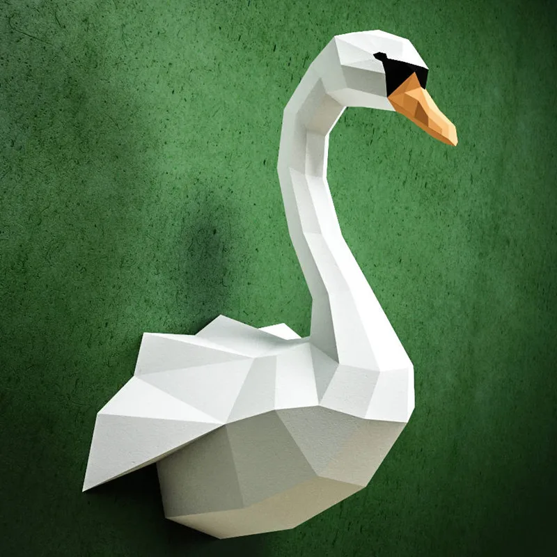 Us 1699 30min Complete Diy 3d Swan Paper Sculpture Papercraft Puzzle Toy Educational Paper Folding Model Toy Christmas Gift Science Toy In Puzzles