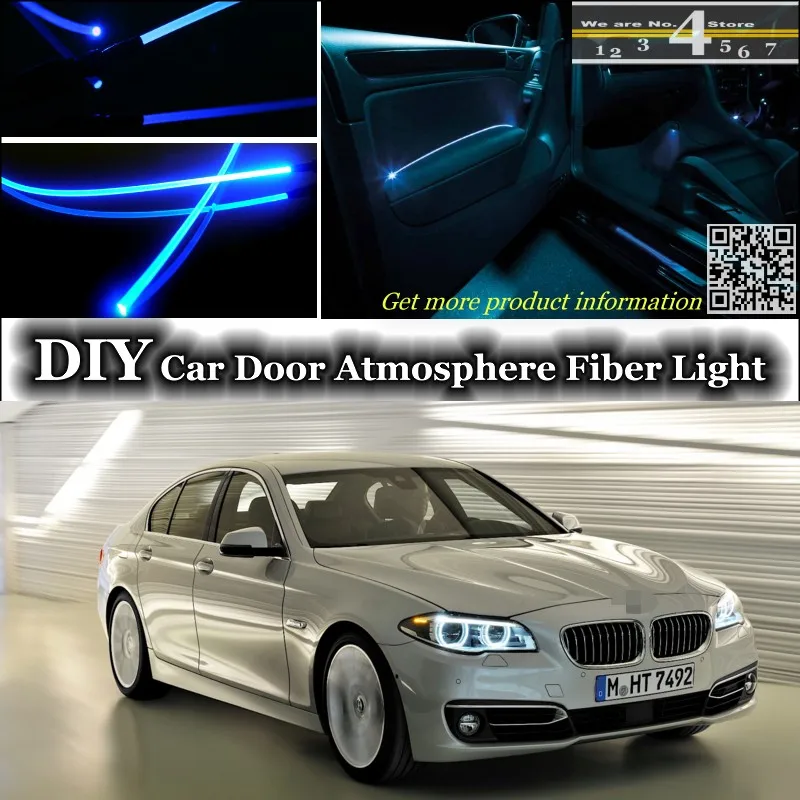 interior Ambient Light Tuning Atmosphere Fiber Optic Band Lights For BMW 5 M5 F10 F11 F07 Door Panel illumination (Not EL light)