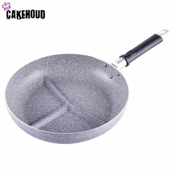 

CAKEHOUD 26cm Nonstick Triple Multipurpose Cooked Breakfast Pan Split Frying Pan Frying Pan Steak Pan For Gas Cooker Kitchen