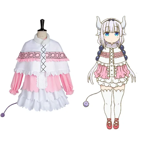 New 2017 Miss Kobayashi San Dragon Maid Kanna Kamui Cosplay Costume