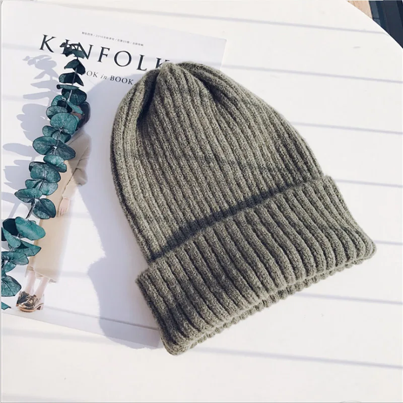 Новые зимние шапки для мужчин и женщин Skullies Beanies женские модные теплые шапки унисекс эластичные вязаные шапки высокого качества - Цвет: Brown