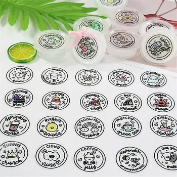 

Waterproof Round Slime Sticker Containers Sticker Storage Box Sticker Slime Supplies DIY Accessories Bottle Decoration