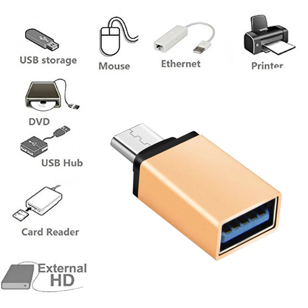 

USB Type C Adapter Male to USB 3.0 Female USB Type-C OTG Adapter Converter for Nexus 5X 6P Macbook for Google Nokia N1