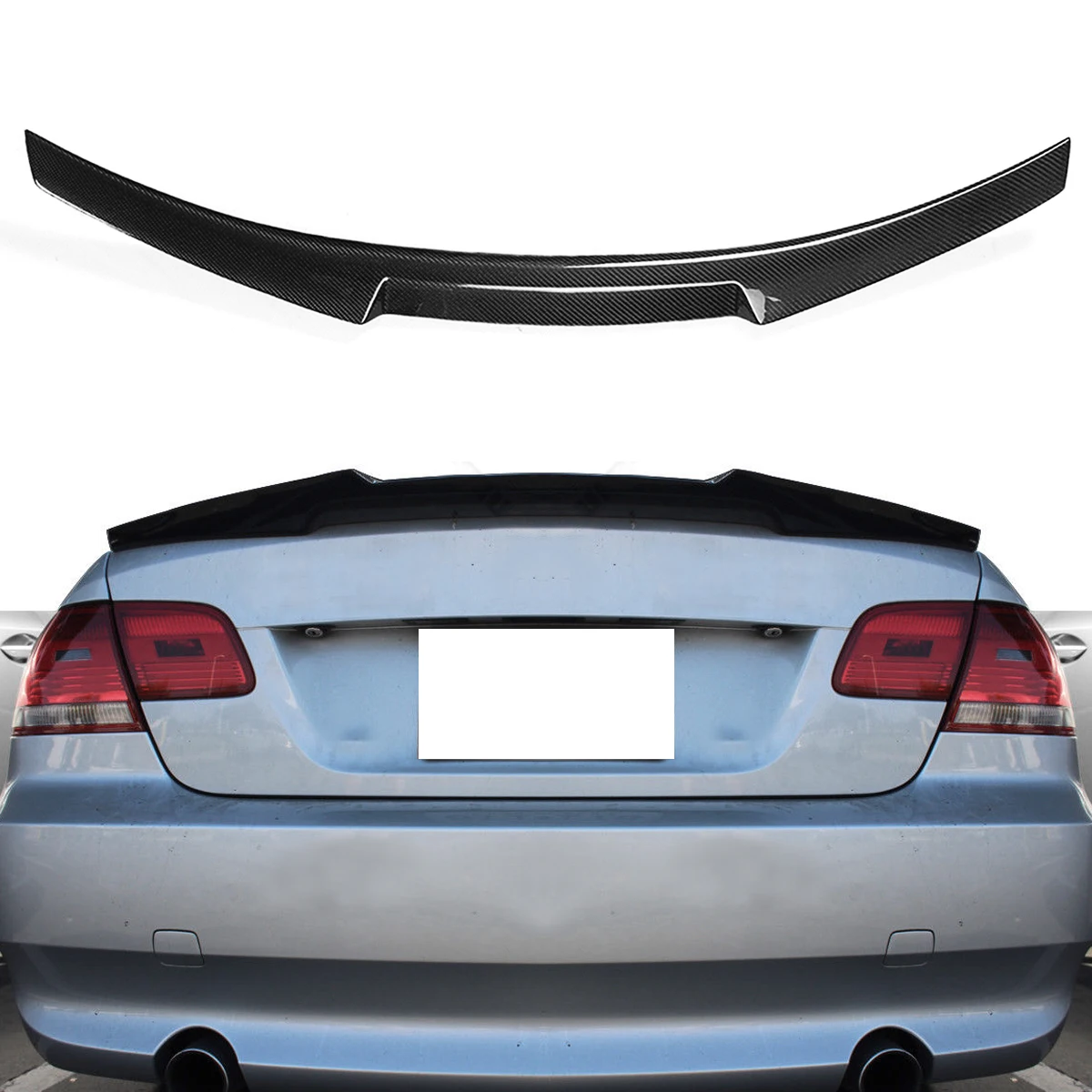 High quality Carbon Fiber Trunk Spoiler Boot Lip Wing M4 Style For 07