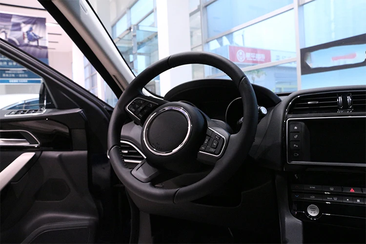 1 шт. для Jaguar XFL XE F-PACE F-TYPE X761 E-PACE автомобиля ABS Руль украшения кольцо отделка 3D стикер аксессуары