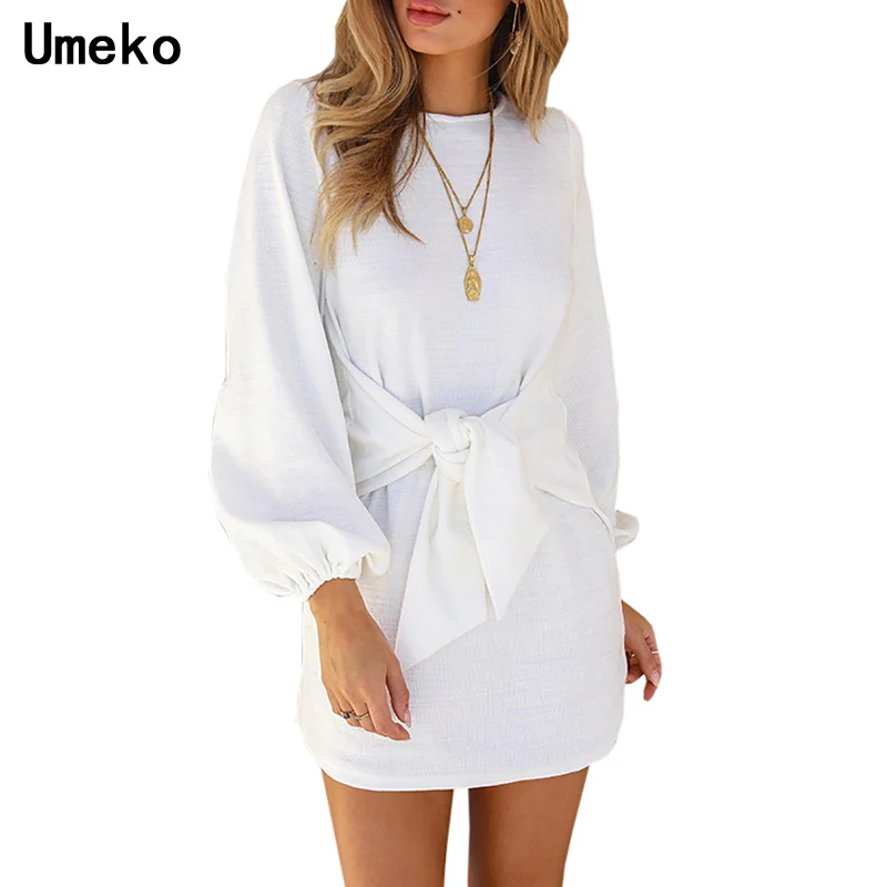 Женское Короткое мини платье Umeko осенне зимнее женское повседневное Свободное с